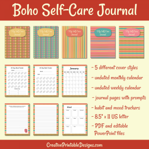 Boho Self Care Journal