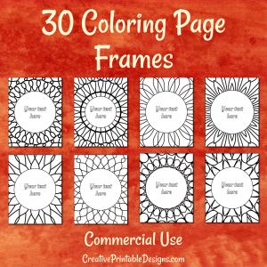 30 Coloring Page Frames
