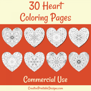 30 Heart Coloring Images