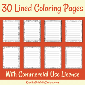 30 Lined Journal Coloring Pages