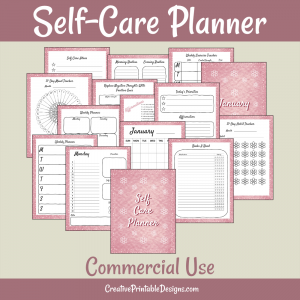 Pink Self Care Planner
