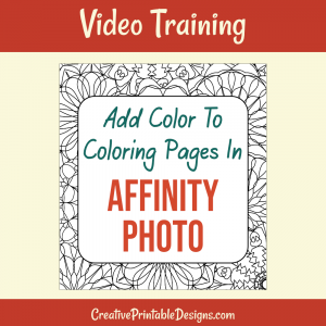 Add Color To Coloring Pages In Affinity Photo Video Training