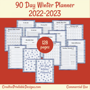 Dated 90 Day Winter Planner 2022-2023