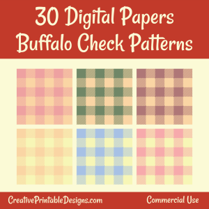 30 Buffalo Check Pattern Papers