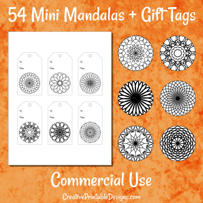 54 Mini Mandalas + Gift Tags
