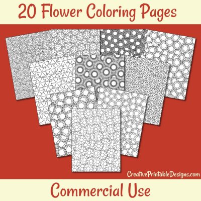 20 Flower Coloring Pages