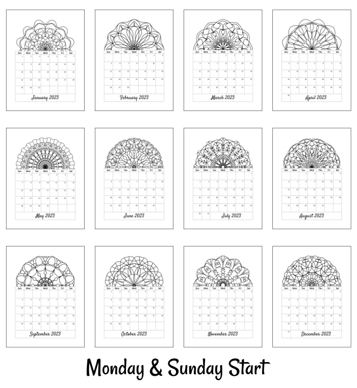 mandala calendar 