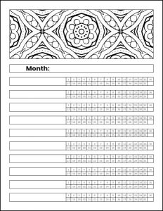 Free Printable Habit Tracker With Coloring Patterns