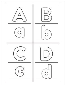 Free Printable Kid ABC Flashcards To Color