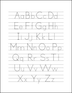 Free Printable ABC Letter Tracing Practice Page