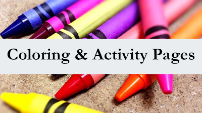 kid coloring and activity pages