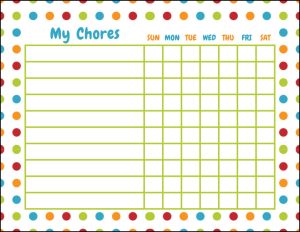Free Printable Kid Chore Chart