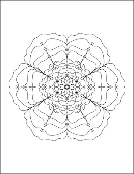 kaleidoscope coloring pages
