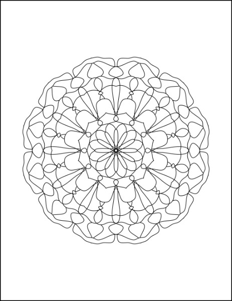 kaleidoscope coloring pages