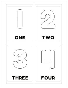 Free Printable Kid Number Flashcards To Color