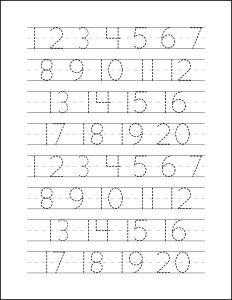 Free Printable Number Tracing Practice Page