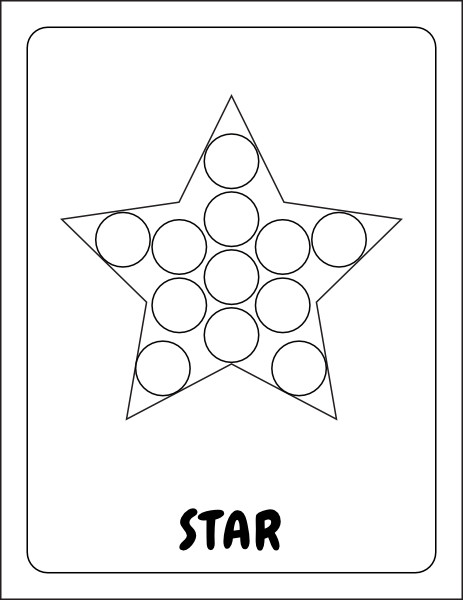 Dot Marker Printable Star Coloring Page