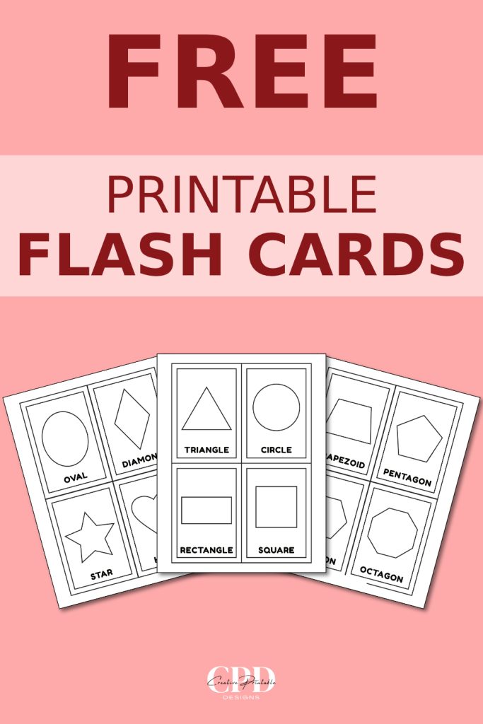 free printable shapes flashcards