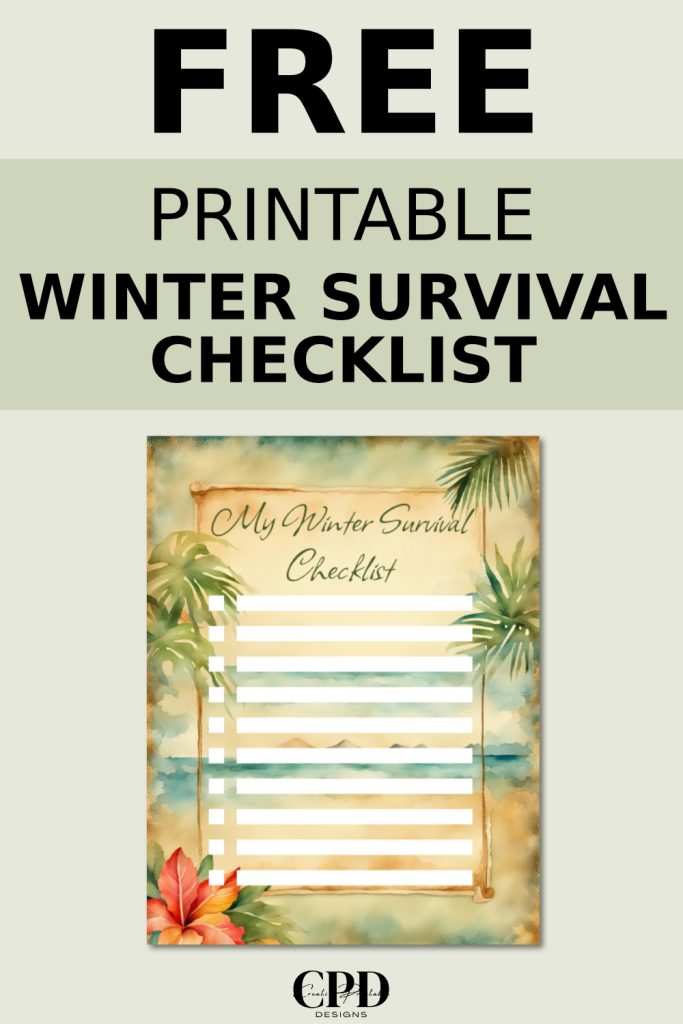 free printable winter survival checklist