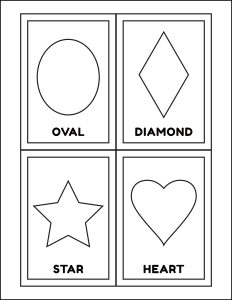 Printable Kid Shapes Flashcards To Color