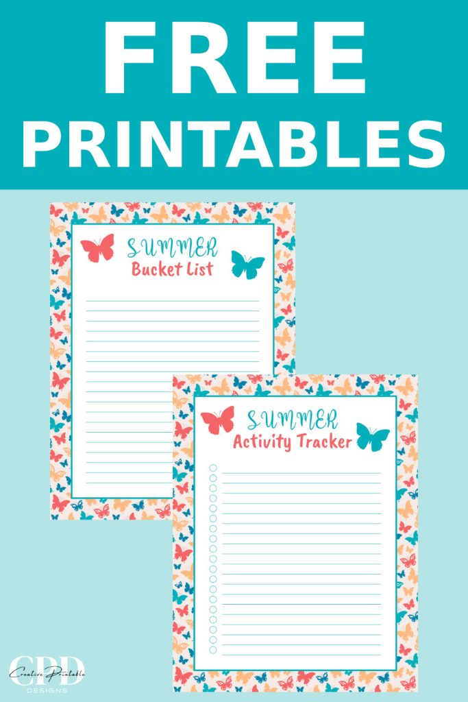 free printable summer bucket list and summer activity tracker