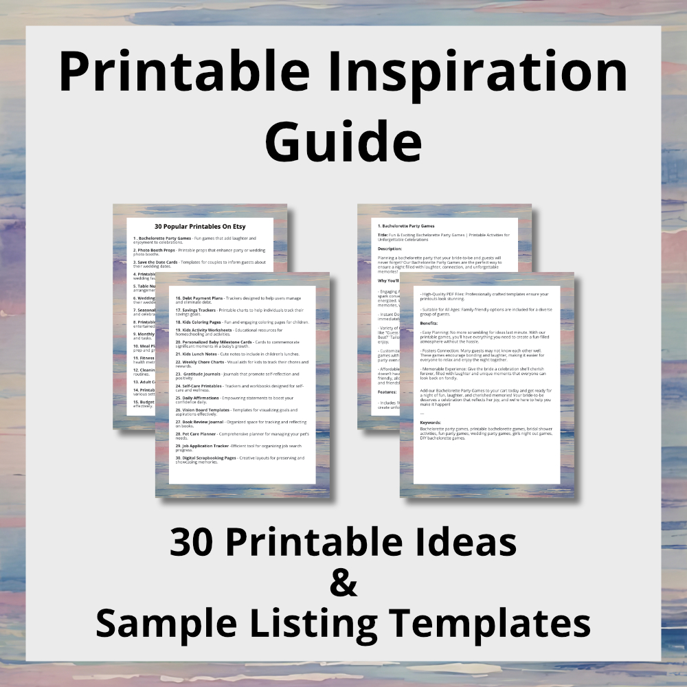 printable inspiration guide